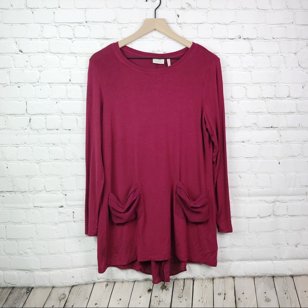 LOGO Knot Top with Chiffon Pockets